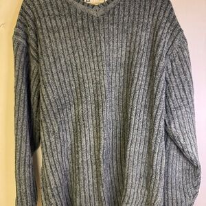 Vintage Men's V-Neck Sweater XL in Gray NWT